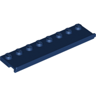 Lego Plate Special 2 x 8 with Door Rail / Dark Blue