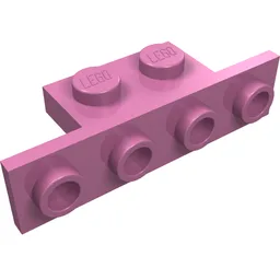 Bracket 1 x 2 - 1 x 4 [Square Corners] / Dark Pink