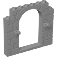 Lego Door Frame 1 x 8 x 6 with Moulded Stone Print and Clips