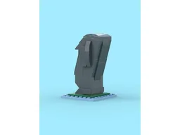 Brick-built Moai statue