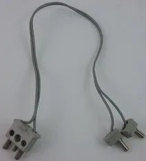 Electric, Wire 12V / 4.5V with 2 Leads, 28 Studs Long with 2 Light Gray Electric, Connector, 1-Way Male Squared Narrow Long with Center Post