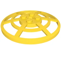 Dish 6 x 6 Inverted, Radar / Webbed [Anti-studs at 90°] / Yellow