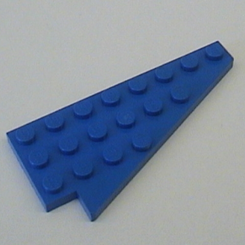 Lego Wedge Plate 8 x 4 Wing Right without Stud Notch / Blue