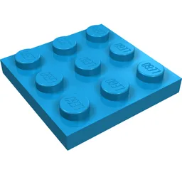 Plate 3 x 3 / Dark Azure