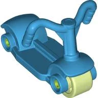 Duplo Scooter with Yellowish Green Wheels / Dark Azure