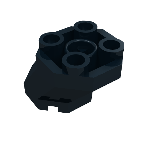 Lego Brick Special Octagonal 2 x 3 x 1 2/3 Sloped / Black
