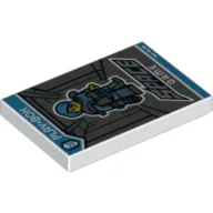 Tile 2 x 3 with Video Game Soldier, 'Play-Box', and 'Space Game' Print / White