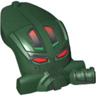 Lego Minifig Head Special, Toa Mahri Kongu / Dark Green