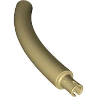 Animal Body Part / Plant, Tail / Neck / Branch / Trunk, Middle Section with Pin, Round Pin Hole / Tan