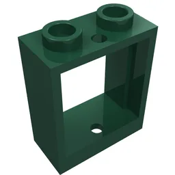 Window 1 x 2 x 2 Flat Front / Dark Green