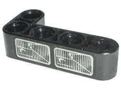 Technic, Liftarm, Modified Bent Thick L-Shape 2 x 4 with Headlight Pattern Model Right Side (Sticker) - Set 8466