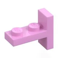 Bracket 1 x 2 with 1 x 2 Vertical Studs / Bright Pink