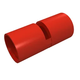 Technic Pin Connector Round [Slotted] / Red