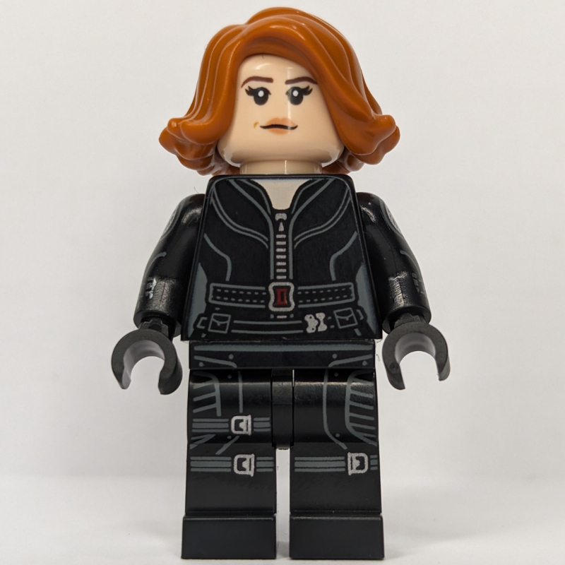 Lego Black Widow, Black Jumpsuit, Printed Legs (20877 Hair)