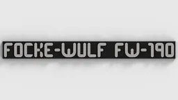 Focke-Wulf FW 190 Name Tag