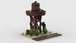 Château d'eau de chemin de fer - Railroad Water Towers - MOC
