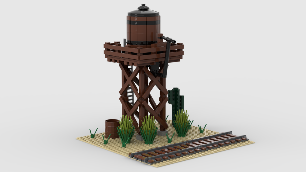 Lego Château d'eau de chemin de fer - Railroad Water Towers - MOC