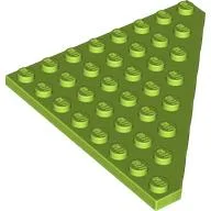 Wedge Plate 8 x 8 Cut Corner / Lime