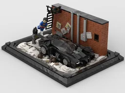 Noël Batmobile Display Scene