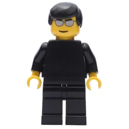 Black Torso, Black Legs, Silver Sunglasses