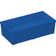 Duplo Container Box 2 x 4 (Horse Trough New Style) / Blue