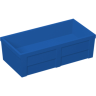 Lego Duplo Container Box 2 x 4 (Horse Trough New Style) / Blue