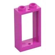 Window 1 x 2 x 3 Flat Front / Dark Pink