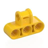 Technic Axle and Pin Connector Perpendicular Triple / Yellow