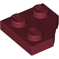 Wedge Plate 2 x 2 Cut Corner / Dark Red