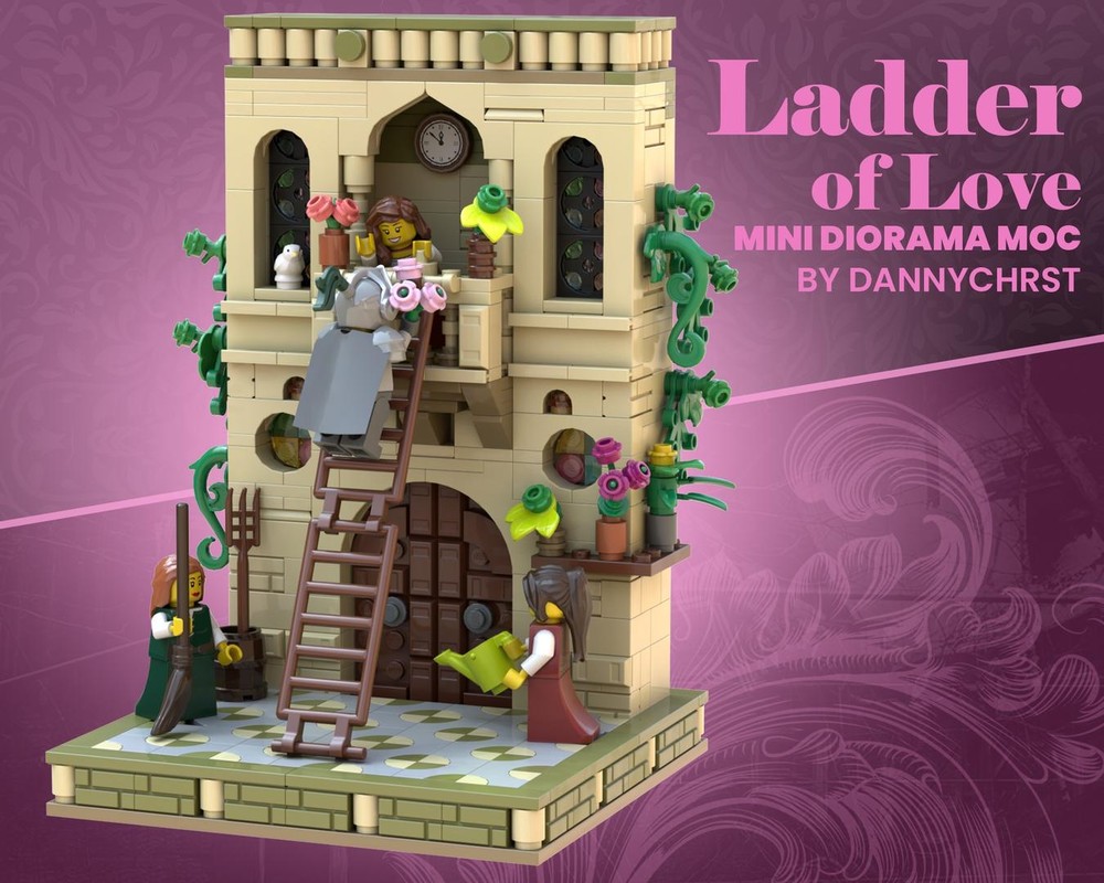 Lego LADDER OF LOVE - MEDIEVAL MINI DIORAMA MOC