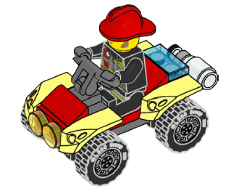 Lego Clemmons With Fire Quad