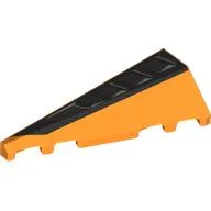 Brick Wedged, Sloped 2 x 5 Left with Black Air Vent Print / Orange