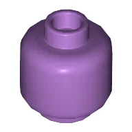 Minifig Head [Plain] [Hollow Stud] / Medium Lavender
