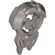 Large Figure Chest Badge with 'H' Hero Factory Logo in Spiked Circle / Flat Silver