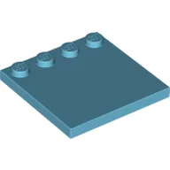 Plate Special 4 x 4, Studs on One Edge Plain] / Medium Azure