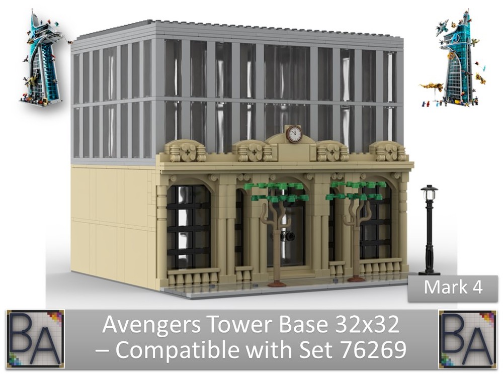 Lego Avengers Tower Base 32x32 - Compatible with Set 76269 (Mark 4)