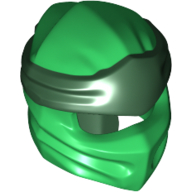 Lego Wrap with Long Back Knot, Dark Green Band Pattern