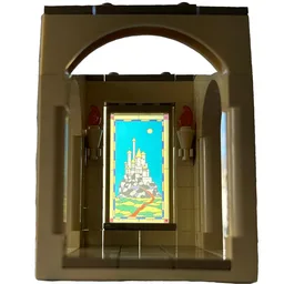 Hogwarts stained glass window corridor
