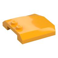 Lego Brick Wedged, Curved Triple 4 x 4 x 2/3 with 2 Studs / Bright Light Orange