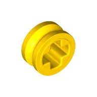 Technic Bush 1/2 Smooth with Axle Hole Semi-Reduced / Yellow