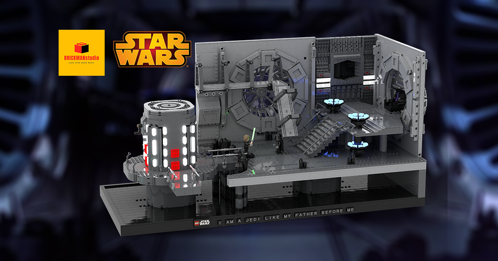 Lego SW Large diorama Battle on Death Star Emperor Palpatine throne room Episode 6 Return of Jed