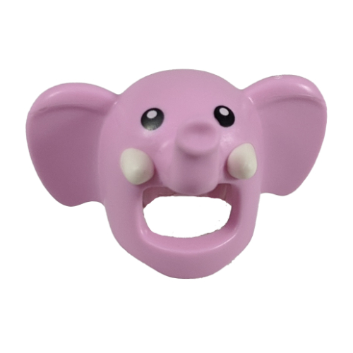 Lego Costume / Mask, Elephant with Black Eyes print / Bright Pink