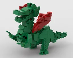 Small Classic Green Dragon - Castle Dragon Masters