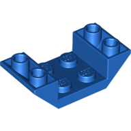 Lego Brick Sloped Inverted 45° 4 x 2 Double with 2 x 2 Recessed / Blue