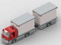 Cargo Truck with Trailer and Boxes - New Price