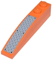 Slope, Curved 6 x 1 with 2 Studs with Tread Plate Pattern (Sticker) - Set 7738