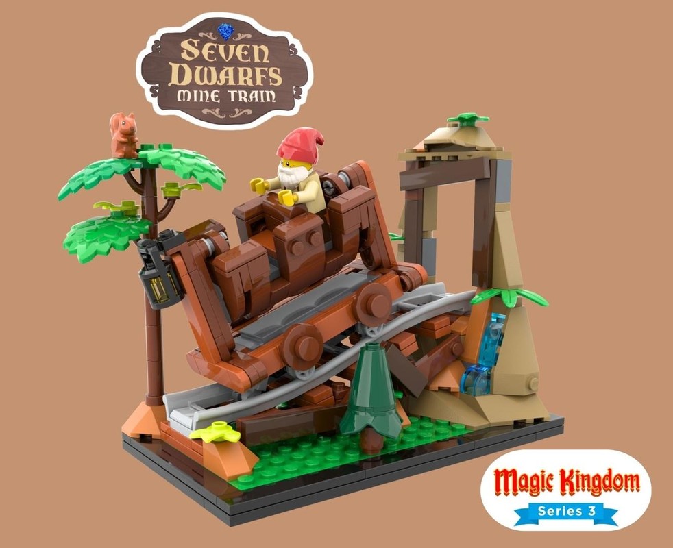 Lego Seven dwarf train ride inspired building instructions, Collectible attractions Series 3