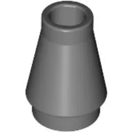 Cone 1 x 1 [No Top Groove] / Dark Bluish Gray