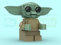 Upscaled Grogu Minifigure