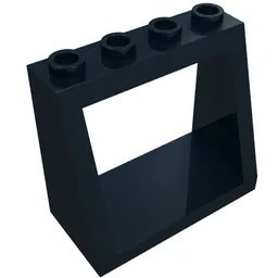Windscreen 2 x 4 x 3 Frame with Hollow Studs / Black